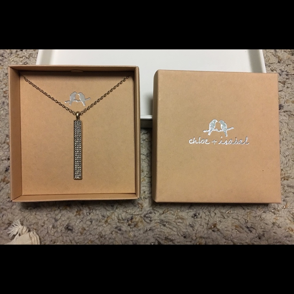 Chloe + Isabel - Pavé Bar Long Pendant Necklace